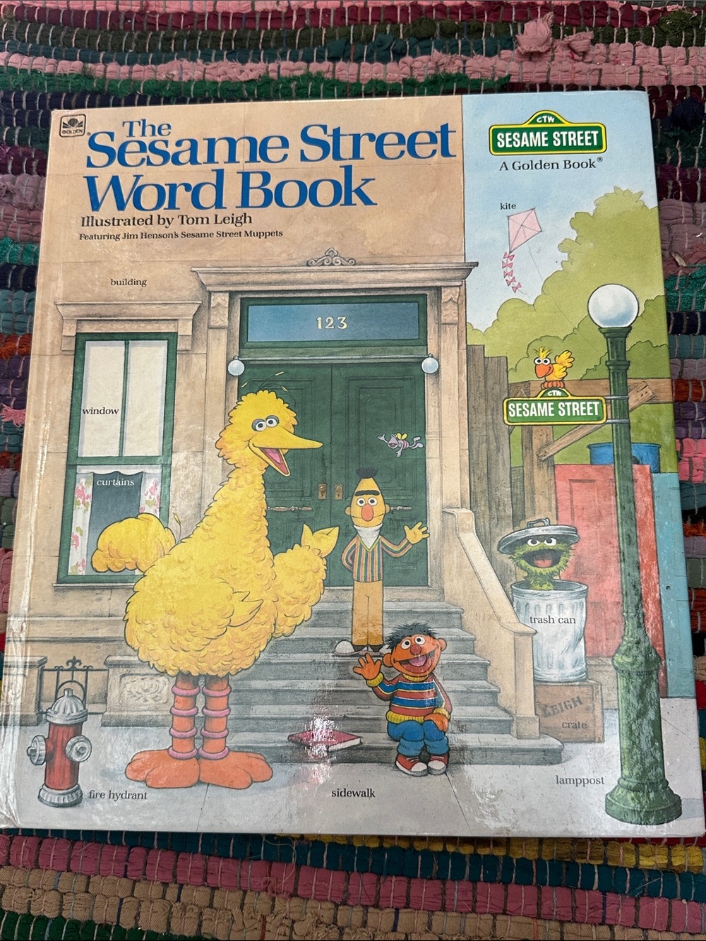 Vintage 1983 Sesame Street Word Book Golden Books Tom Leigh Hardcover